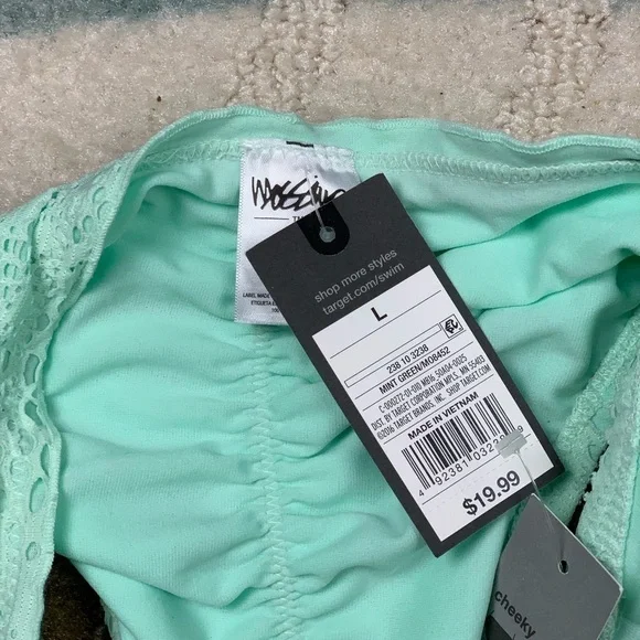 MOSSIMO Cheeky Mint Green Swimwear‎ Bottom L, XL - Picture 3 of 6